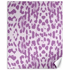 Purple Leopard Pattern Canvas 16  X 20   by Valentinaart