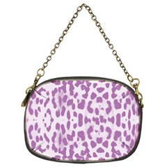 Purple Leopard Pattern Chain Purses (two Sides)  by Valentinaart