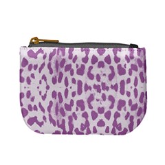 Purple Leopard Pattern Mini Coin Purses by Valentinaart