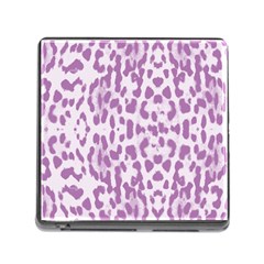 Purple Leopard Pattern Memory Card Reader (square)