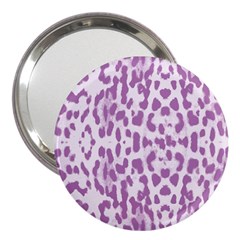 Purple Leopard Pattern 3  Handbag Mirrors by Valentinaart