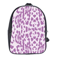 Purple Leopard Pattern School Bags (xl)  by Valentinaart