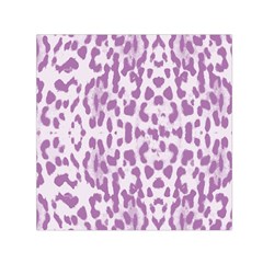 Purple Leopard Pattern Small Satin Scarf (square) by Valentinaart