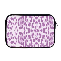 Purple Leopard Pattern Apple Macbook Pro 17  Zipper Case