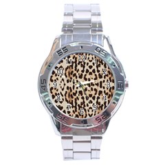 Leopard Pattern Stainless Steel Analogue Watch by Valentinaart