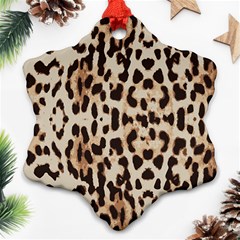 Leopard Pattern Snowflake Ornament (two Sides)