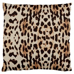 Leopard Pattern Large Flano Cushion Case (one Side) by Valentinaart