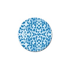 Blue Leopard Pattern Golf Ball Marker by Valentinaart