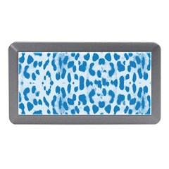 Blue Leopard Pattern Memory Card Reader (mini) by Valentinaart