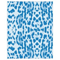 Blue Leopard Pattern Drawstring Bag (small) by Valentinaart