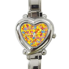 Butterflies  Heart Italian Charm Watch by Valentinaart