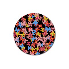 Butterflies Magnet 3  (round) by Valentinaart