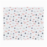 Cute Flamingos And  Leaves Pattern Small Glasses Cloth (2-Side) Front