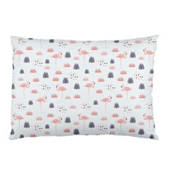 Cute Flamingos And  Leaves Pattern Pillow Case by TastefulDesigns