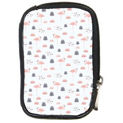 Cute Flamingos And  Leaves Pattern Compact Camera Cases