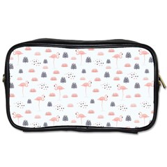 Cute Flamingos And  Leaves Pattern Toiletries Bags 2-side by TastefulDesigns