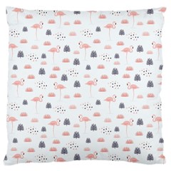 Cute Flamingos And  Leaves Pattern Large Cushion Case (one Side) by TastefulDesigns