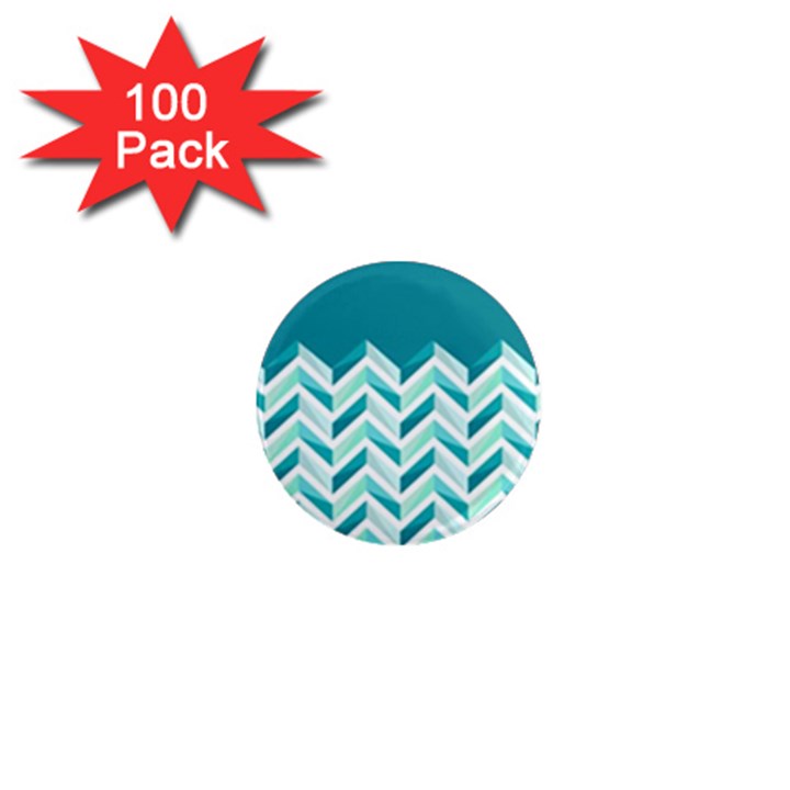 Zigzag pattern in blue tones 1  Mini Magnets (100 pack) 