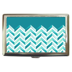 Zigzag Pattern In Blue Tones Cigarette Money Cases by TastefulDesigns