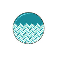 Zigzag Pattern In Blue Tones Hat Clip Ball Marker by TastefulDesigns