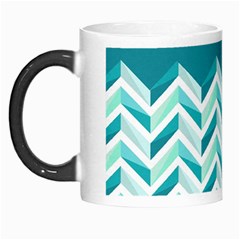 Zigzag Pattern In Blue Tones Morph Mugs by TastefulDesigns