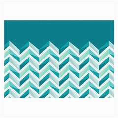 Zigzag Pattern In Blue Tones Large Glasses Cloth by TastefulDesigns