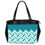 Zigzag pattern in blue tones Office Handbags (2 Sides)  Front