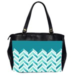 Zigzag pattern in blue tones Office Handbags (2 Sides)  Back