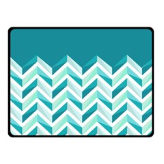 Zigzag Pattern In Blue Tones Fleece Blanket (small) by TastefulDesigns