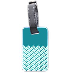 Zigzag Pattern In Blue Tones Luggage Tags (two Sides) by TastefulDesigns