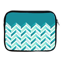 Zigzag Pattern In Blue Tones Apple Ipad 2/3/4 Zipper Cases by TastefulDesigns