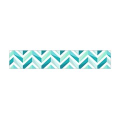 Zigzag Pattern In Blue Tones Flano Scarf (mini) by TastefulDesigns