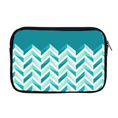 Zigzag Pattern In Blue Tones Apple Macbook Pro 17  Zipper Case by TastefulDesigns