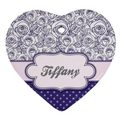 Pattern Purple 2 Heart Ornament (two Sides) by strawberrymilkstore8