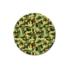 Camo Woodland Magnet 3  (round) by sifis