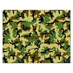 Camo Woodland Rectangular Jigsaw Puzzl by sifis