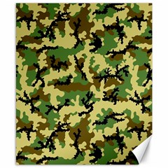 Camo Woodland Canvas 8  X 10 