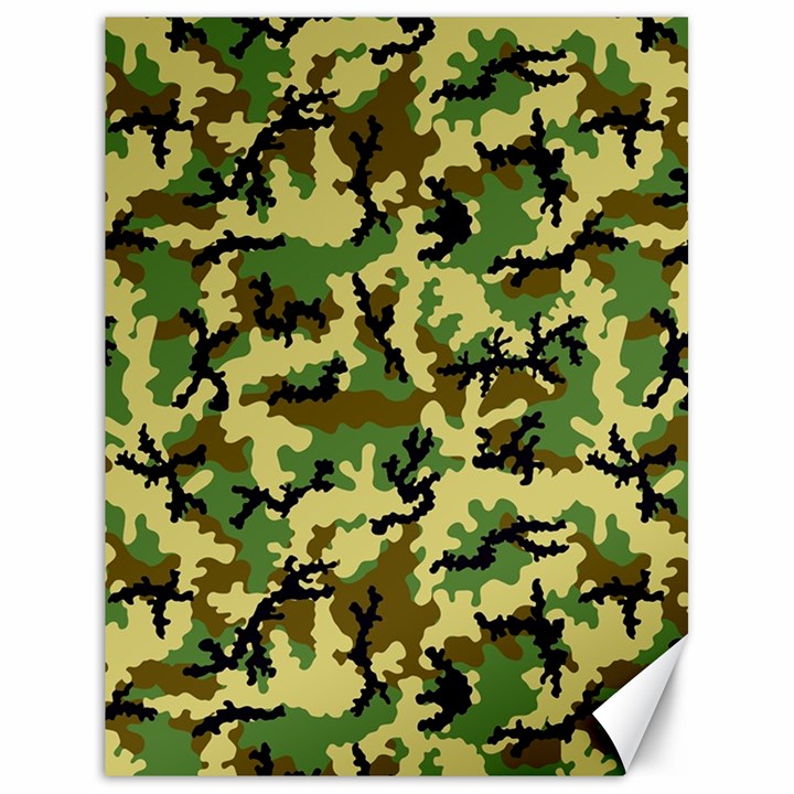 Camo Woodland Canvas 18  x 24  