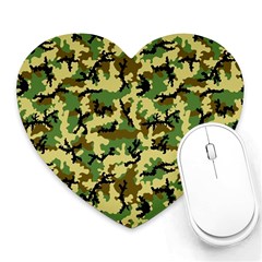 Camo Woodland Heart Mousepads by sifis