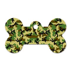 Camo Woodland Dog Tag Bone (one Side) by sifis