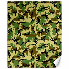 Camo Woodland Canvas 11  X 14   by sifis