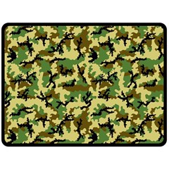 Camo Woodland Fleece Blanket (large)  by sifis