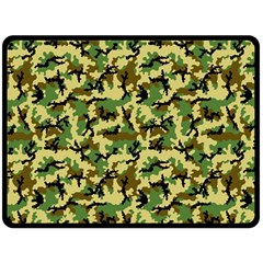 Camo Woodland Double Sided Fleece Blanket (large)  by sifis