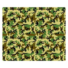 Camo Woodland Double Sided Flano Blanket (small)  by sifis