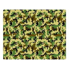 Camo Woodland Double Sided Flano Blanket (large)  by sifis