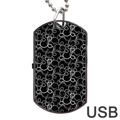 Pattern Dog Tag Usb Flash (one Side) by Valentinaart