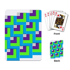 Geometric 3d Mosaic Bold Vibrant Playing Card by Amaryn4rt