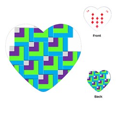 Geometric 3d Mosaic Bold Vibrant Playing Cards (heart)  by Amaryn4rt