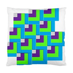 Geometric 3d Mosaic Bold Vibrant Standard Cushion Case (two Sides) by Amaryn4rt