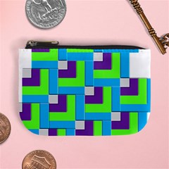 Geometric 3d Mosaic Bold Vibrant Mini Coin Purses by Amaryn4rt